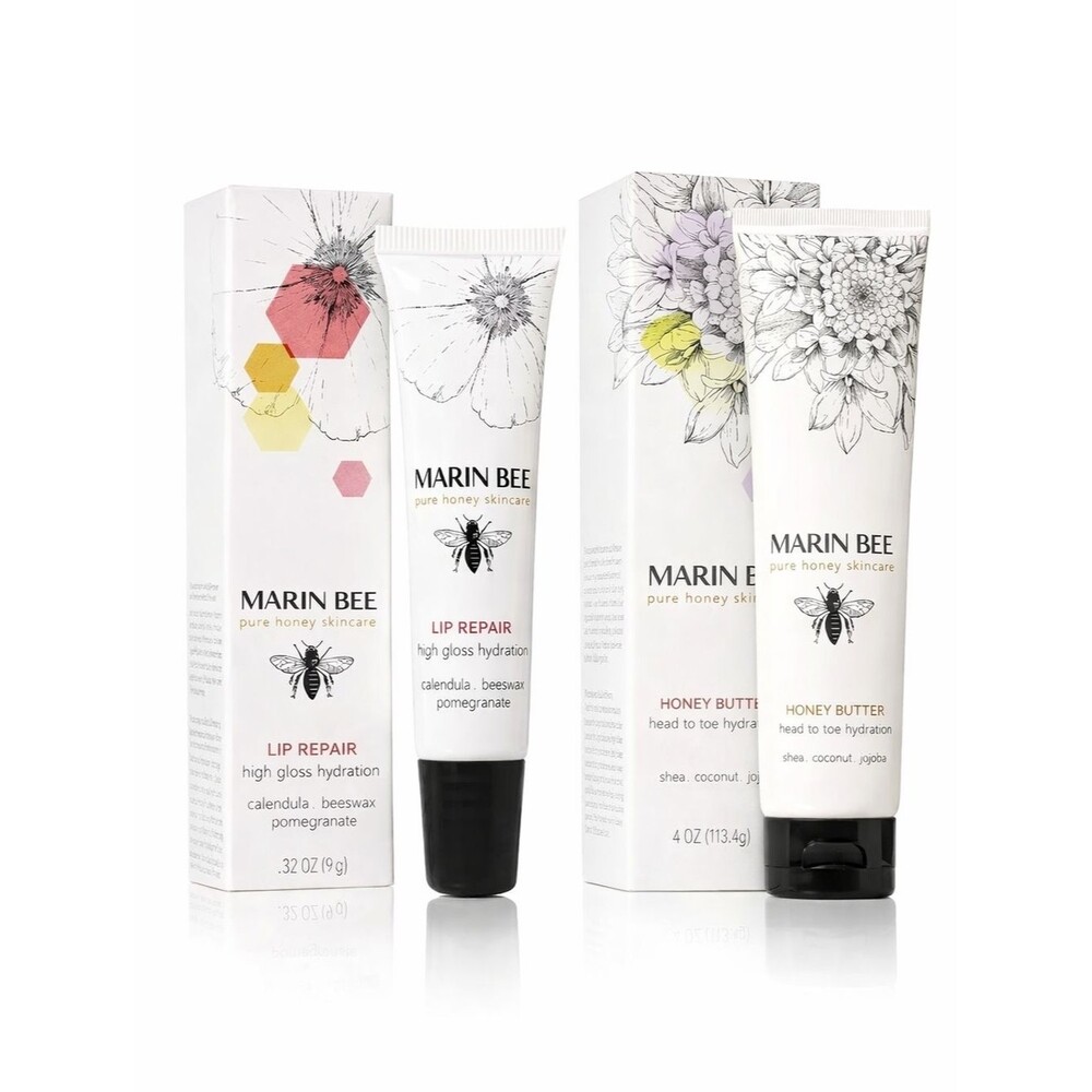 Marin Bee All Natural Skin Care Honey Butter Hydrating Cream And Lip Repair-NIB